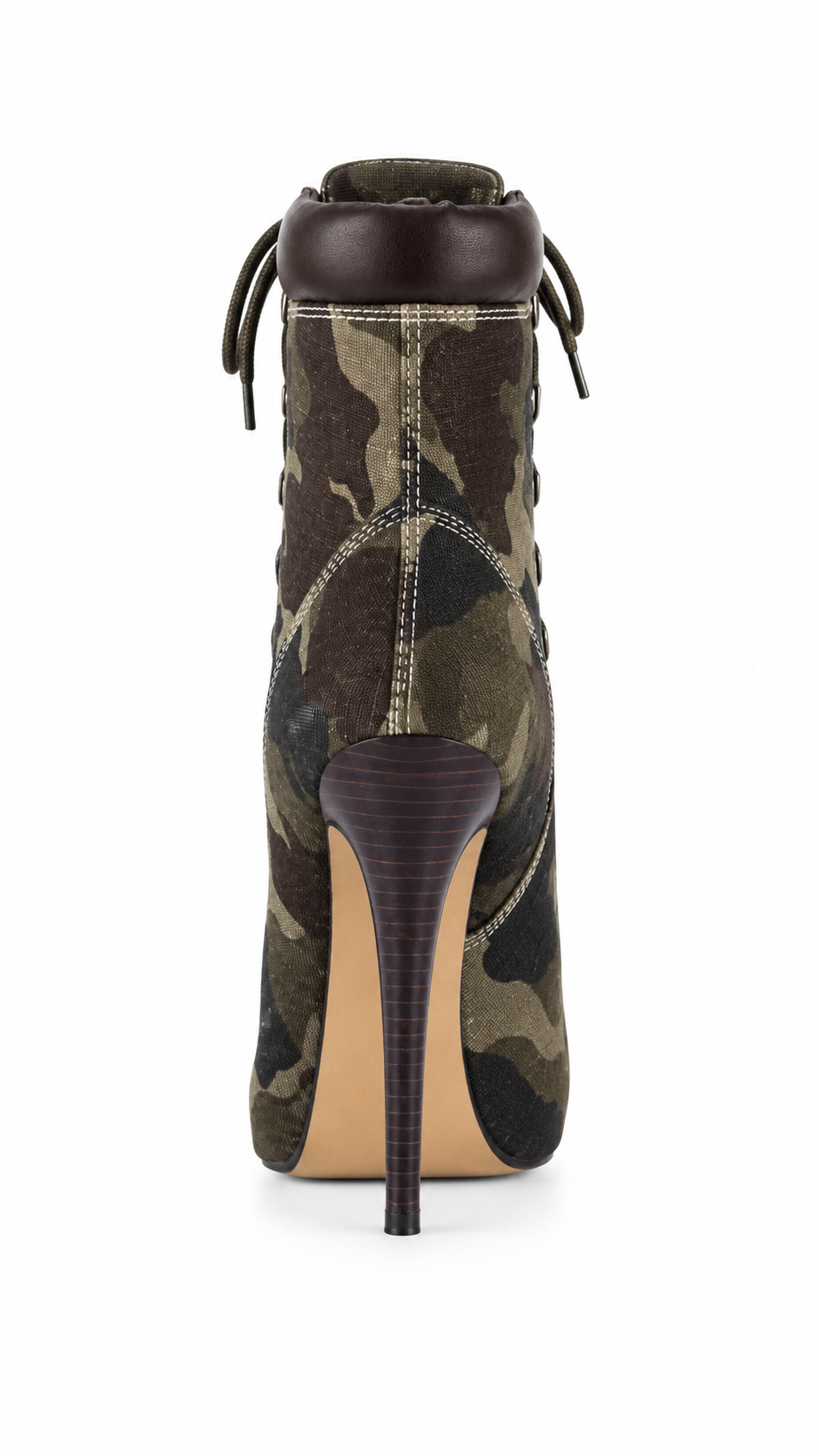 Camouflage Ankle Stiletto Boot High Heels