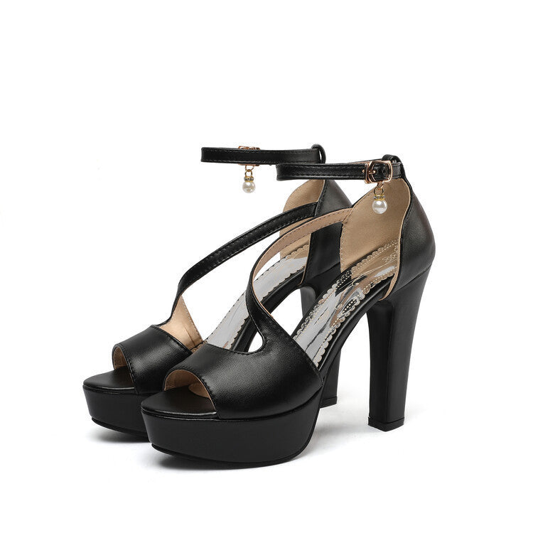 Strappy Platform Sandal High Heels For Men