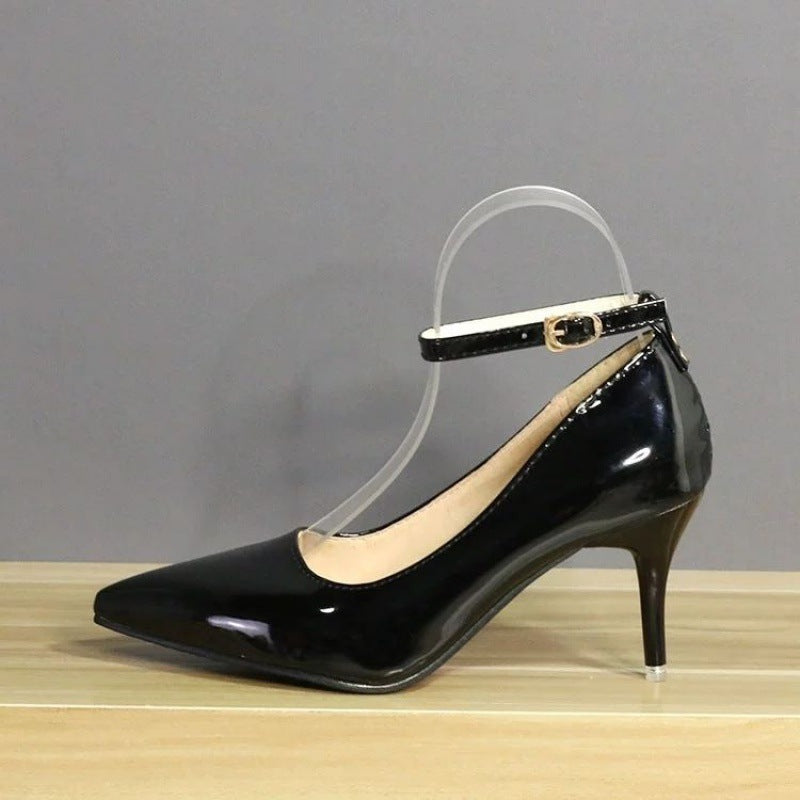 Classy Casual High Heels For Men With Ankle Strap