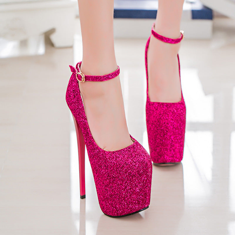 Glitter Stiletto Pumps For Crossdressers | Men's Large Size Heels