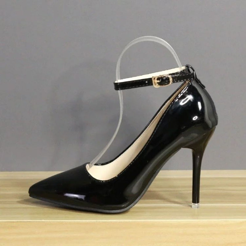 Classy Casual High Heels For Men With Ankle Strap