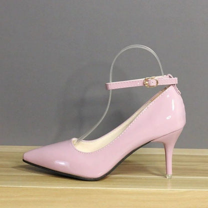 Classy Casual High Heels For Men With Ankle Strap