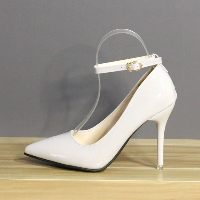 Classy Casual High Heels For Men With Ankle Strap