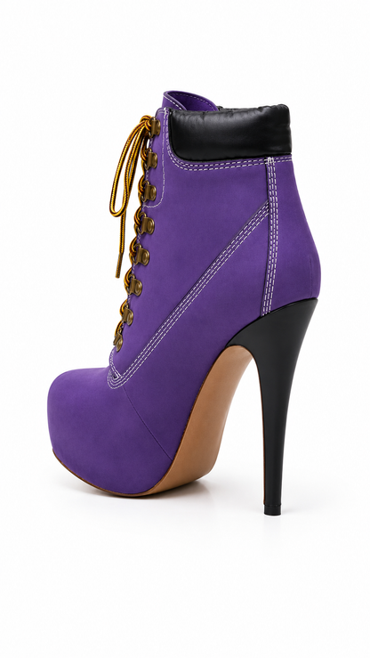 Camouflage Ankle Stiletto Boot High Heels