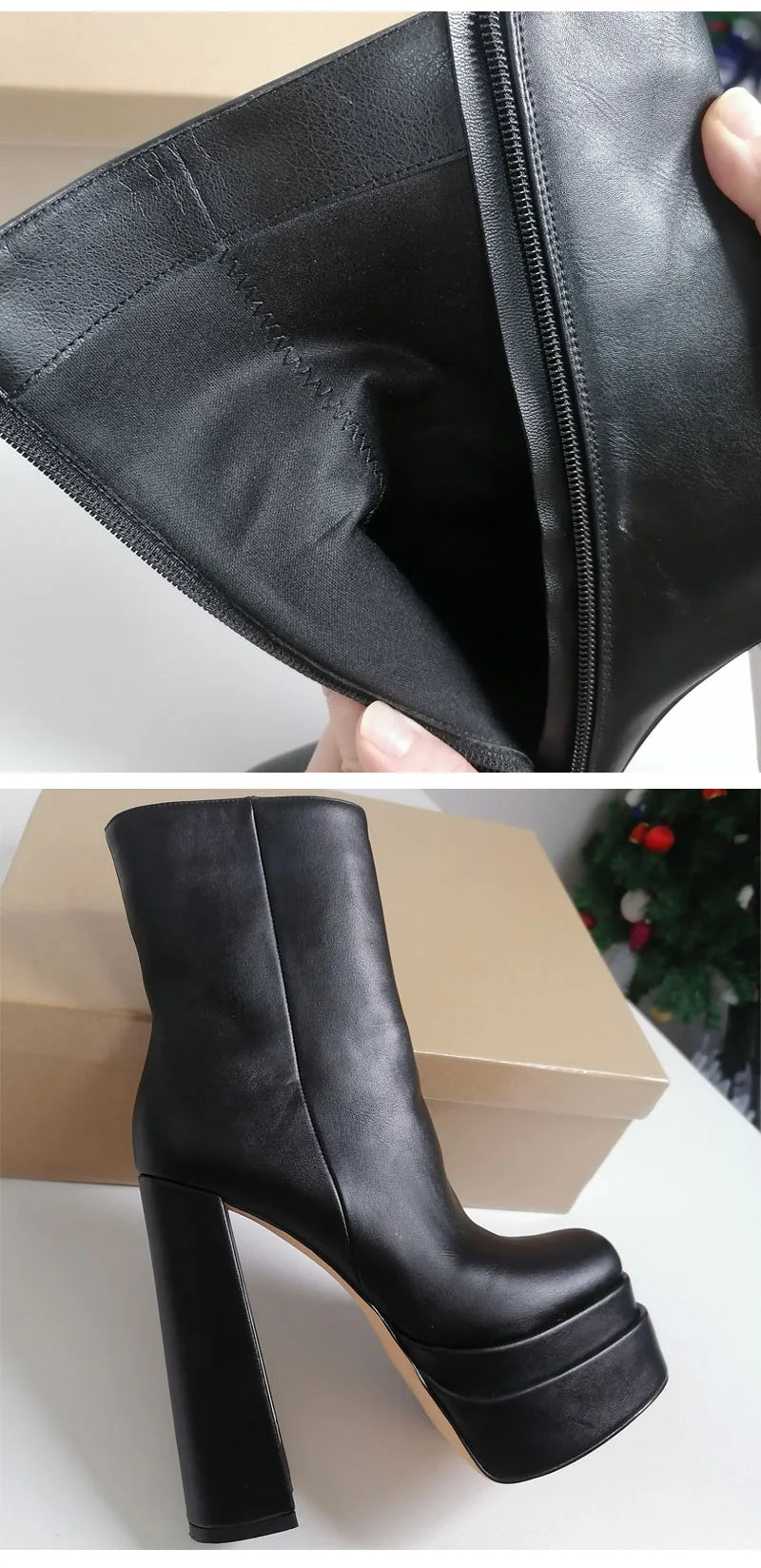 Platform Motorcycle Ankle Boots High Heels - Heelure™