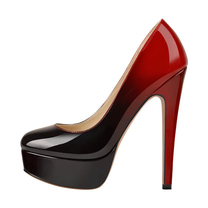 Platform Round-Toe Stiletto Pumps High Heels - Heelure™