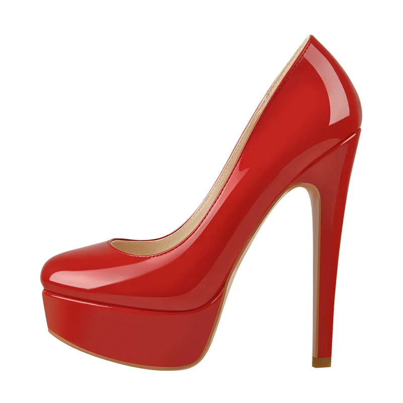 Platform Round-Toe Stiletto Pumps High Heels - Heelure™
