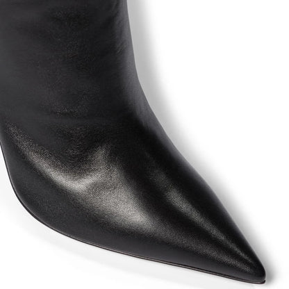 High Heels For Men | Thigh-High Leather Boots With Clear Heel