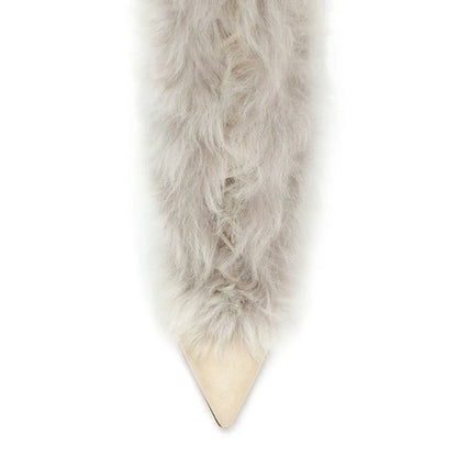 Luxurious Faux Suede and Fur Knee-High High Heels for Men: Stylish & Comfortable Boots