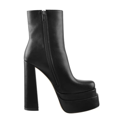 Platform Motorcycle Ankle Boots High Heels - Heelure™