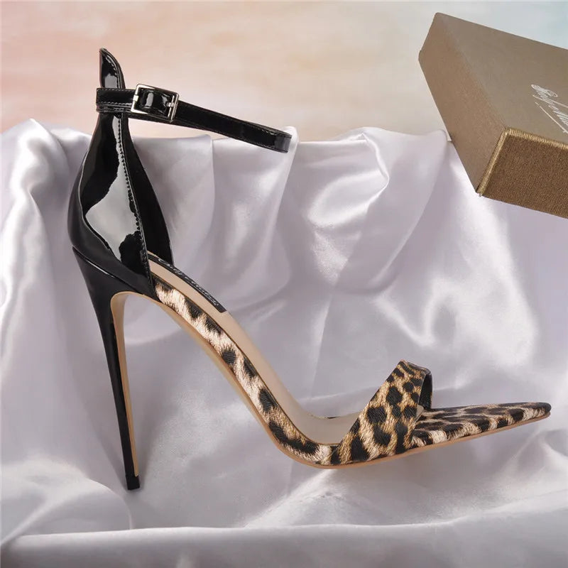 Leopard Ankle-Strap Heel Sandals - Heelure™