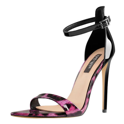 Leopard Ankle-Strap Heel Sandals - Heelure™