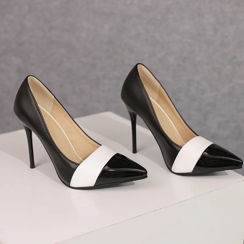 Color-Blocked Stiletto High Heels for Men