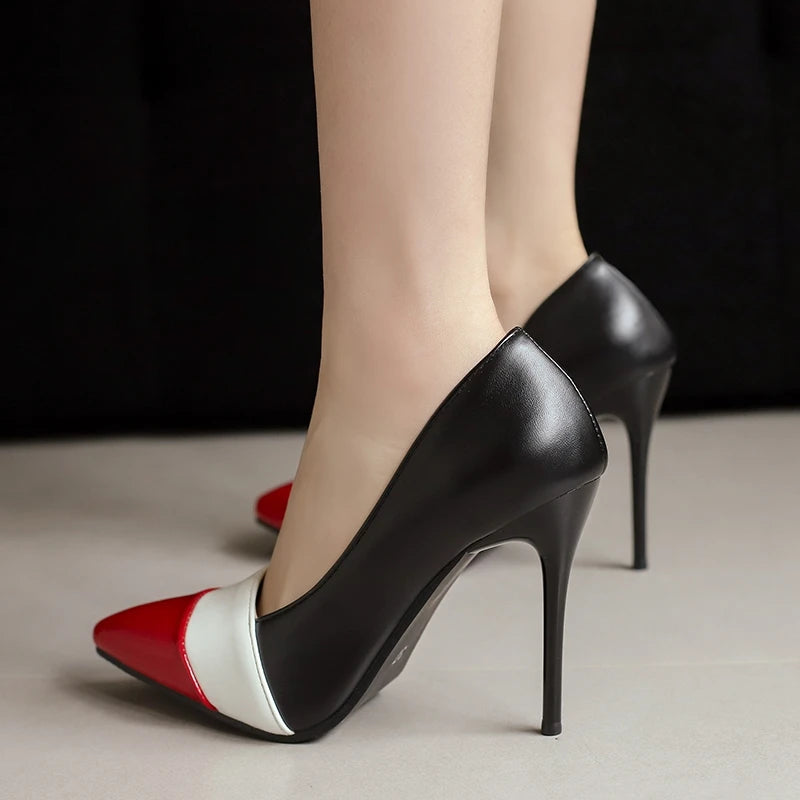 Color-Blocked Stiletto High Heels for Men