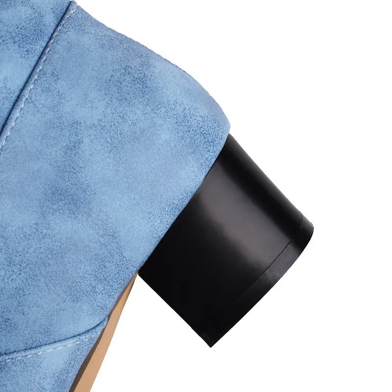 Knee-High Cowboy Fringe Boot Heels For Men