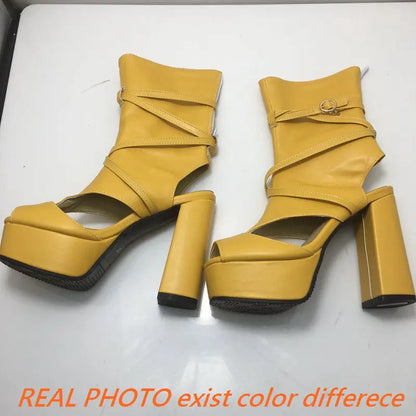 Luxury Cut-Out High Heel Peep Toe Sandals