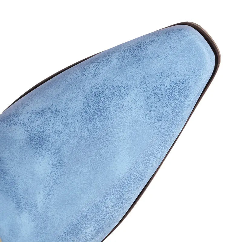 Knee-High Cowboy Fringe Boot Heels For Men