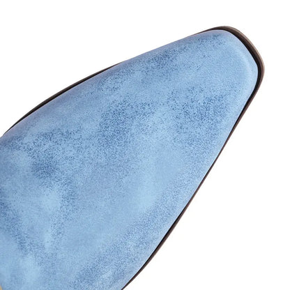 Knee-High Cowboy Fringe Boot Heels For Men