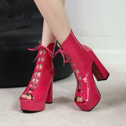 Neon Green High Heel Gladiator Sandals for Men