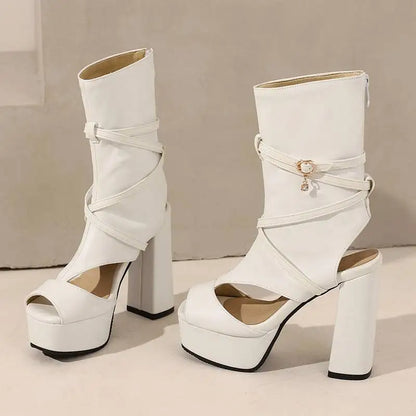 Luxury Cut-Out High Heel Peep Toe Sandals