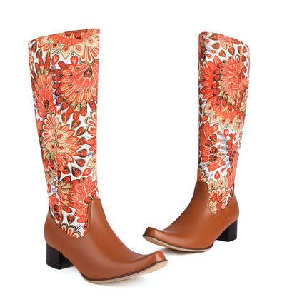 Stand Out with Bold and Vibrant Western Knee-High Boots for Men