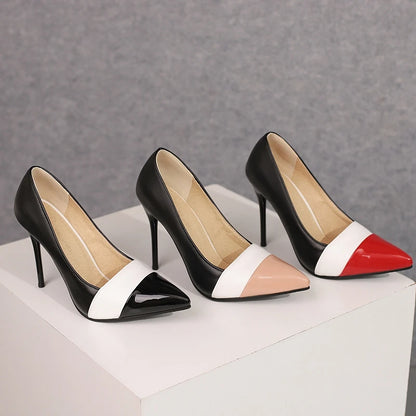 Color-Blocked Stiletto High Heels for Men