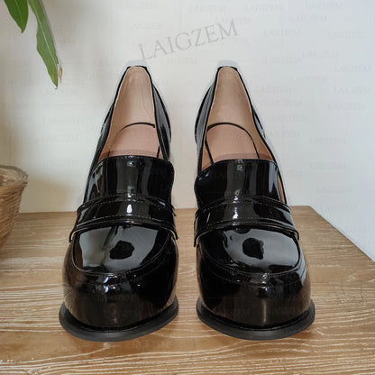 Men's Business High Heel Pumps W/ Tongue