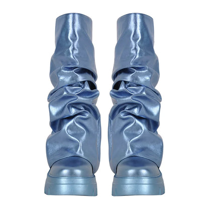 Fold-Over Platform Boots with Chunky Sole - Heelure™