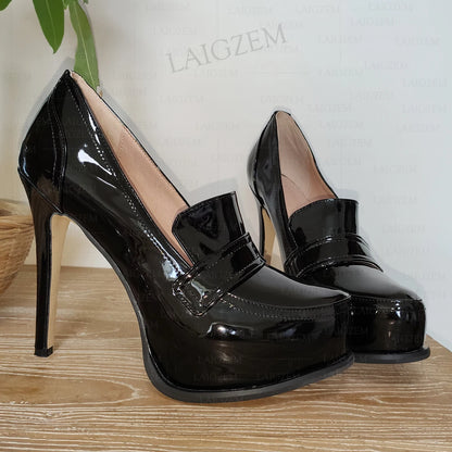 Men's Business High Heel Pumps W/ Tongue