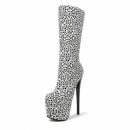 Extreme Platform Animal Printed Knee-High Boots - Heelure™
