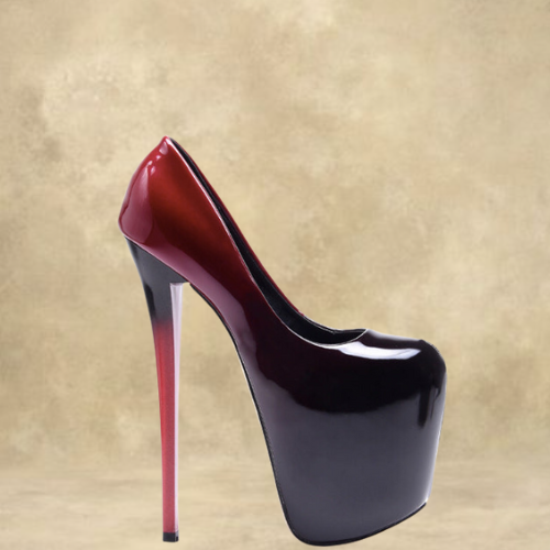 Gradient Stiletto Platform High Heels For Men