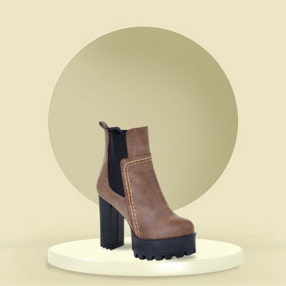 Chunky High Heel Boots For Men