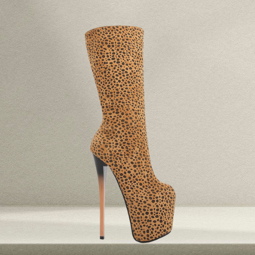 Leopard Print Stiletto Heels For Men
