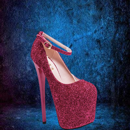Glitter Stiletto Pumps For Crossdressers | Men's Large Size Heels