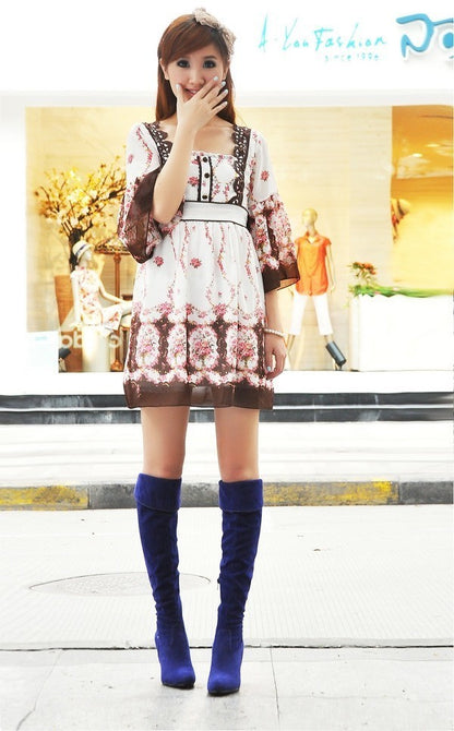 European And American Stiletto Side Zipper High-heel Knight Boots