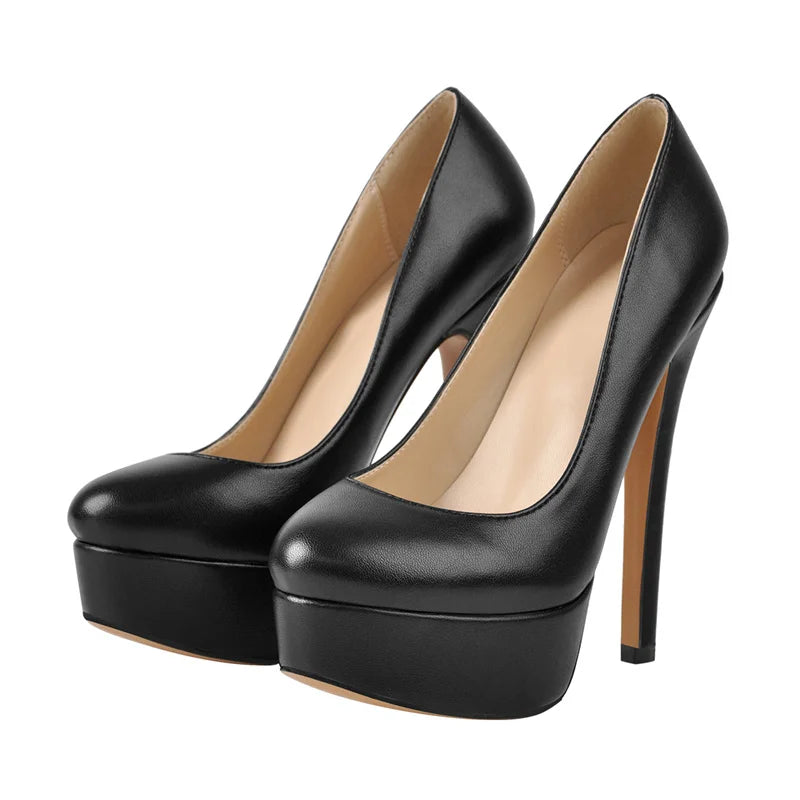 comfortable stiletto platform heels