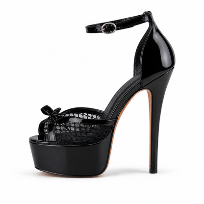 Peep-Toe Mary Jane Platform Pumps - Heelure™