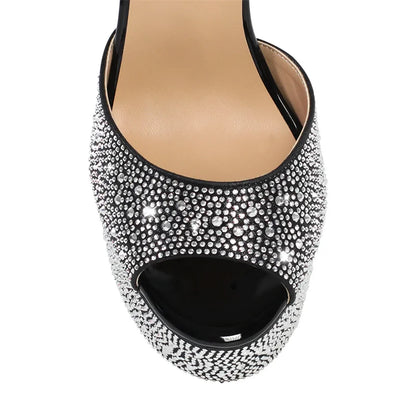 platform high heels stiletto open toe