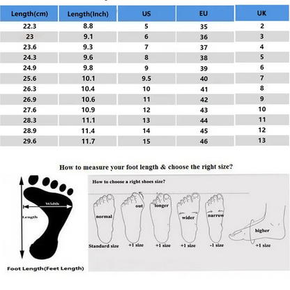 high heel sizing chart large shoes