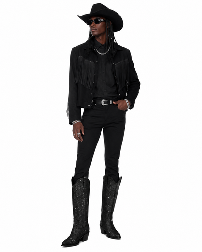 Sequined Western High Heel Boots - Heelure™