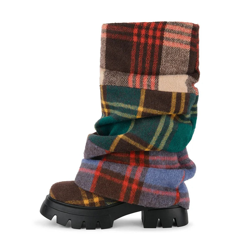 Fold-Over Platform Boots with Chunky Sole - Heelure™