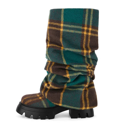 Fold-Over Platform Boots with Chunky Sole - Heelure™