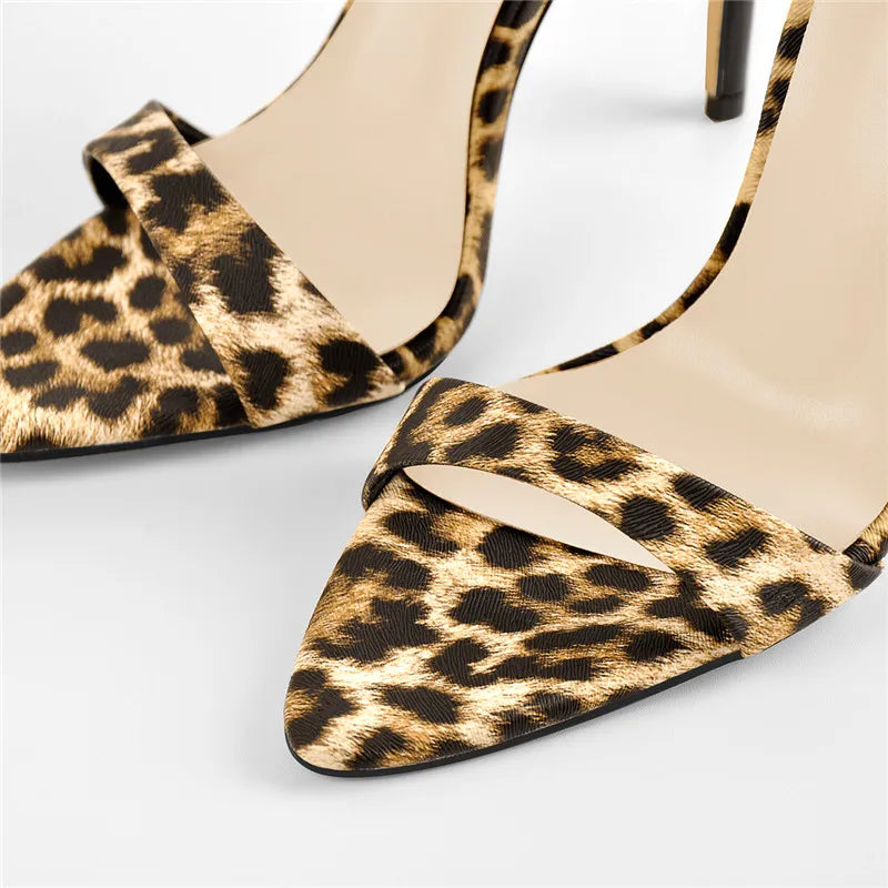 Leopard Ankle-Strap Heel Sandals - Heelure™