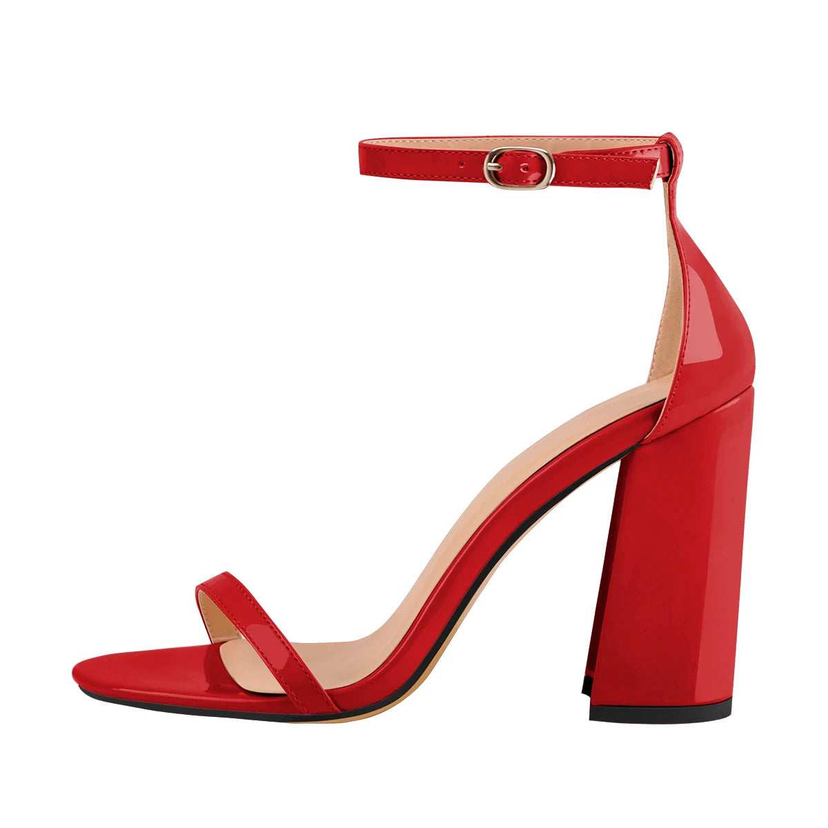 ankle strap block heels large size