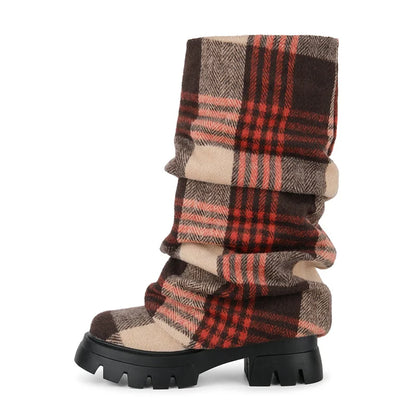 Fold-Over Platform Boots with Chunky Sole - Heelure™