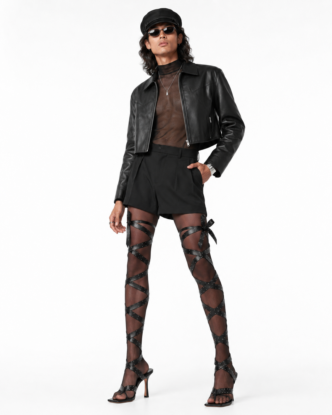 Rivet Lace-Up Gladiator Stiletto Sandals High Heels - Heelure™
