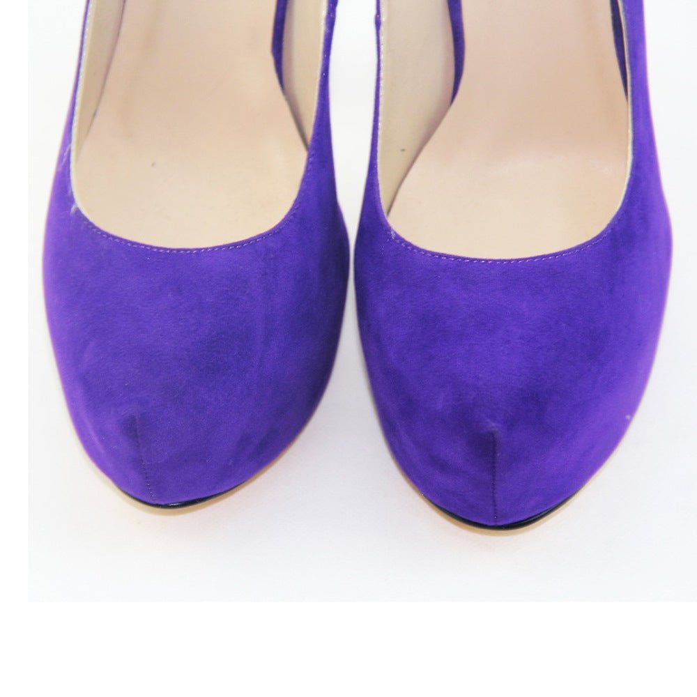 Lavish Purple High Heels For Men W/ Ankle Bracelet