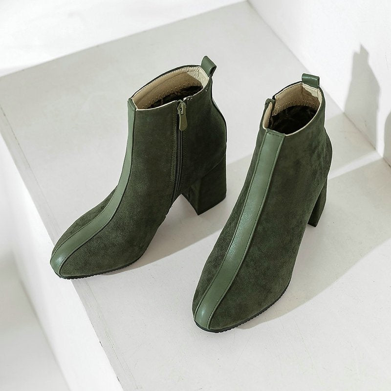 Men's Block Heel Boots For Flat-Wide Feet