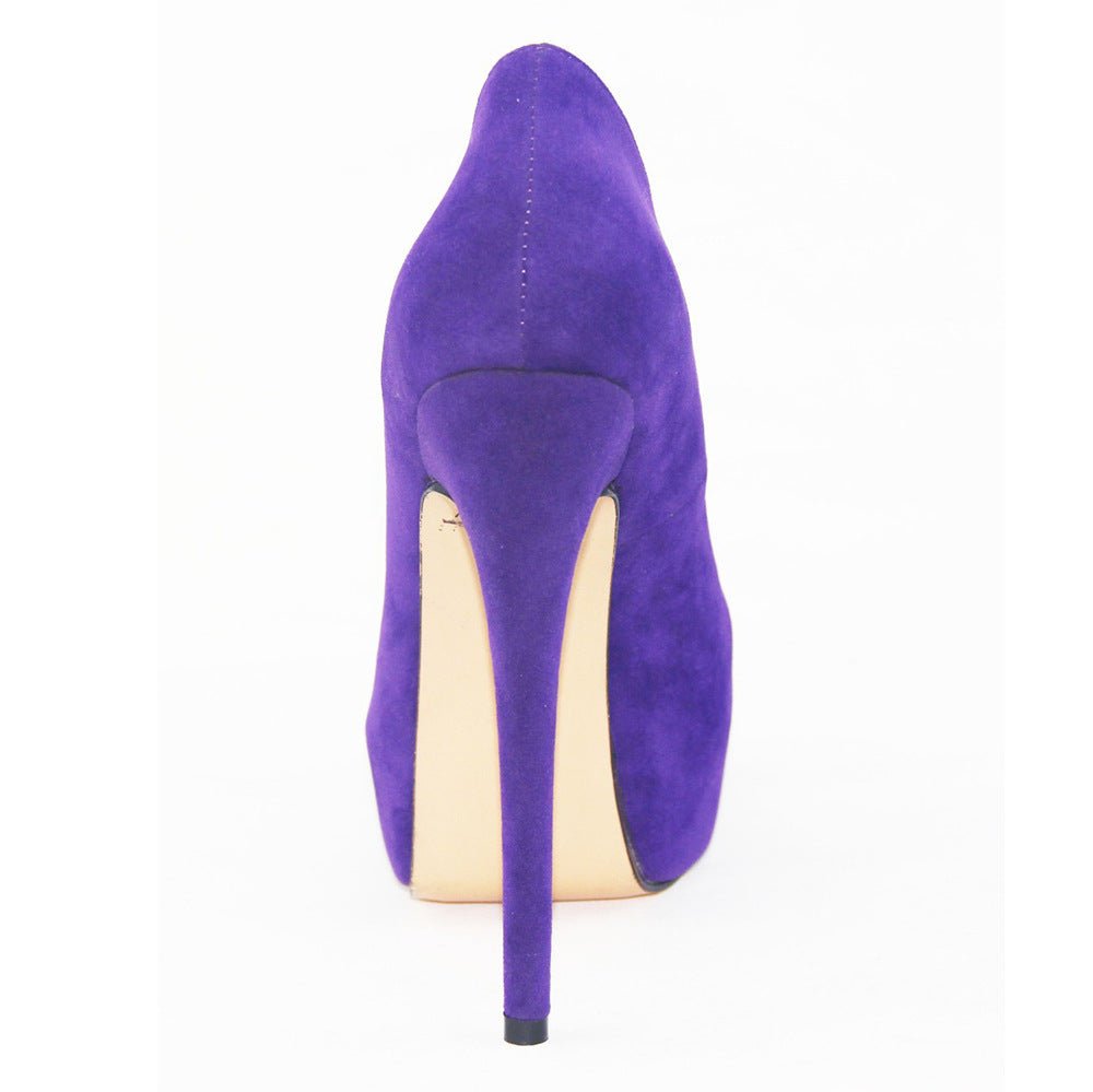 Lavish Purple High Heels For Men W/ Ankle Bracelet
