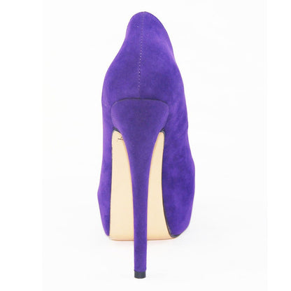 Lavish Purple High Heels For Men W/ Ankle Bracelet